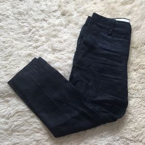 J crew linen cropped pants